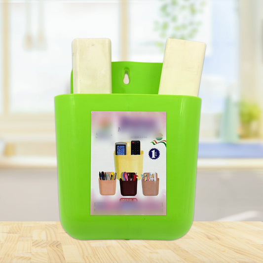 Multipurpose Wall Holder | Mobile Holder | Stationary Storage | Bathroom accessories | Remote Holder | Makeup Brush Holder | Useful In office, Kitchen, Drawing Room 2 Section Stand (1 Pc ) - infinityexculsivestore.com