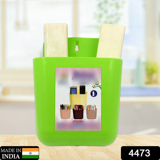 Multipurpose Wall Holder | Mobile Holder | Stationary Storage | Bathroom accessories | Remote Holder | Makeup Brush Holder | Useful In office, Kitchen, Drawing Room 2 Section Stand (1 Pc ) - infinityexculsivestore.com