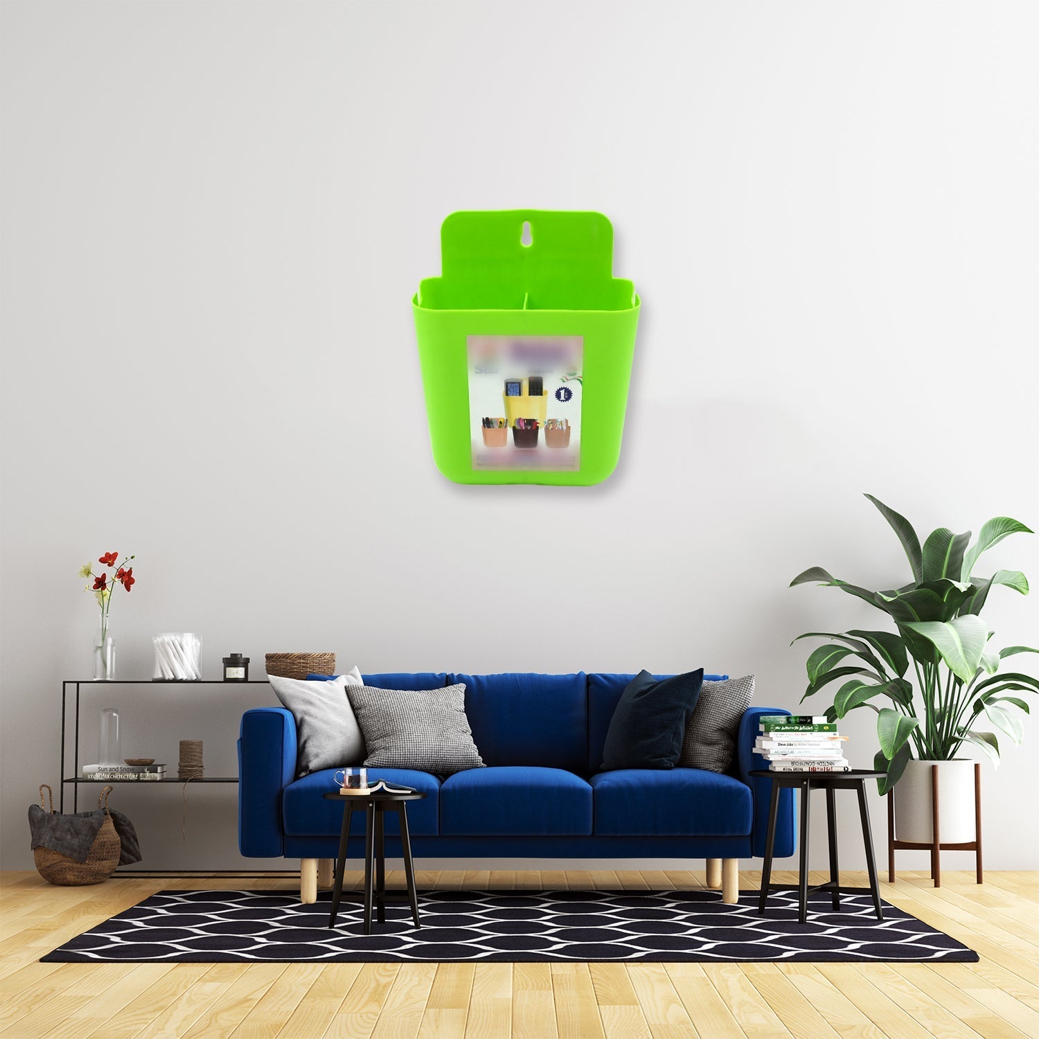 Multipurpose Wall Holder | Mobile Holder | Stationary Storage | Bathroom accessories | Remote Holder | Makeup Brush Holder | Useful In office, Kitchen, Drawing Room 2 Section Stand (1 Pc ) - infinityexculsivestore.com