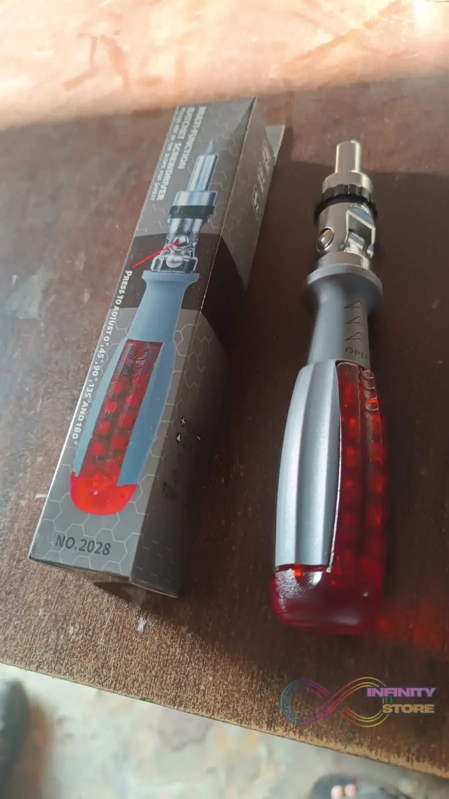 Multi Bits Ratchet Screwdriver Set, Adjustable Angle Two - Way Ratcheting Screwdriver (1 Set) - infinityexculsivestore.com