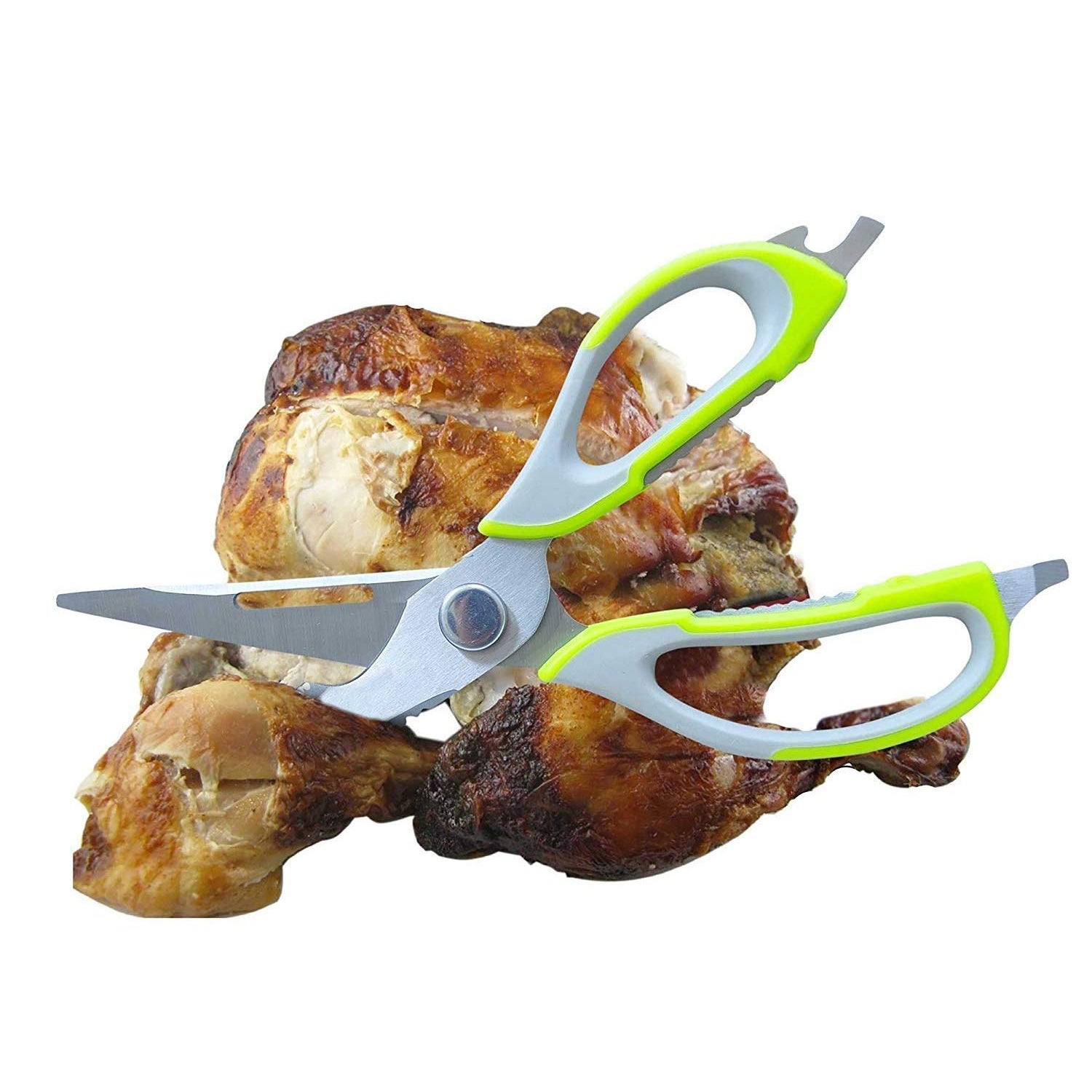 Multi - Purpose Kitchen Shears with Magnetic Holder, Stainless Steel, Red Multifunction Heavy Duty and Kitchen Scissors - infinityexculsivestore.com
