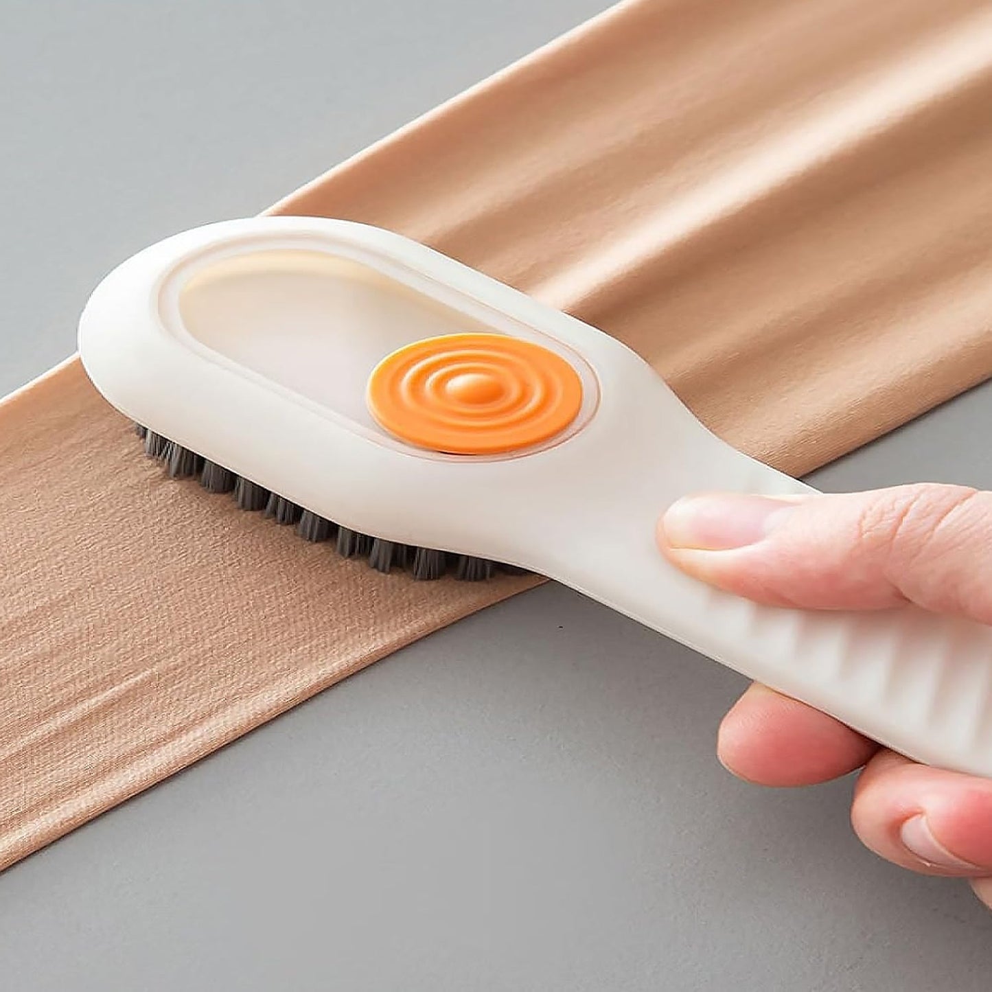 Multifunctional Scrubbing Brush with Liquid / Soap Dispenser, Cleaning Brush with Liquid / Soap Dispenser, Shoe Brush for Cleaning, Cloth Cleaning Brush with Handle Liquid Shoe Brush For Shoe Clothes (1 Pc) - infinityexculsivestore.com