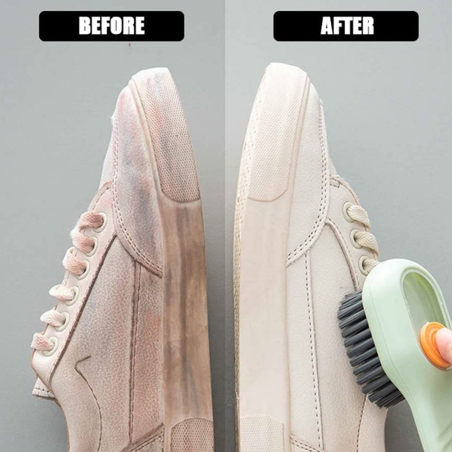 Multifunctional Scrubbing Brush with Liquid / Soap Dispenser, Cleaning Brush with Liquid / Soap Dispenser, Shoe Brush for Cleaning, Cloth Cleaning Brush with Handle Liquid Shoe Brush For Shoe Clothes (1 Pc) - infinityexculsivestore.com