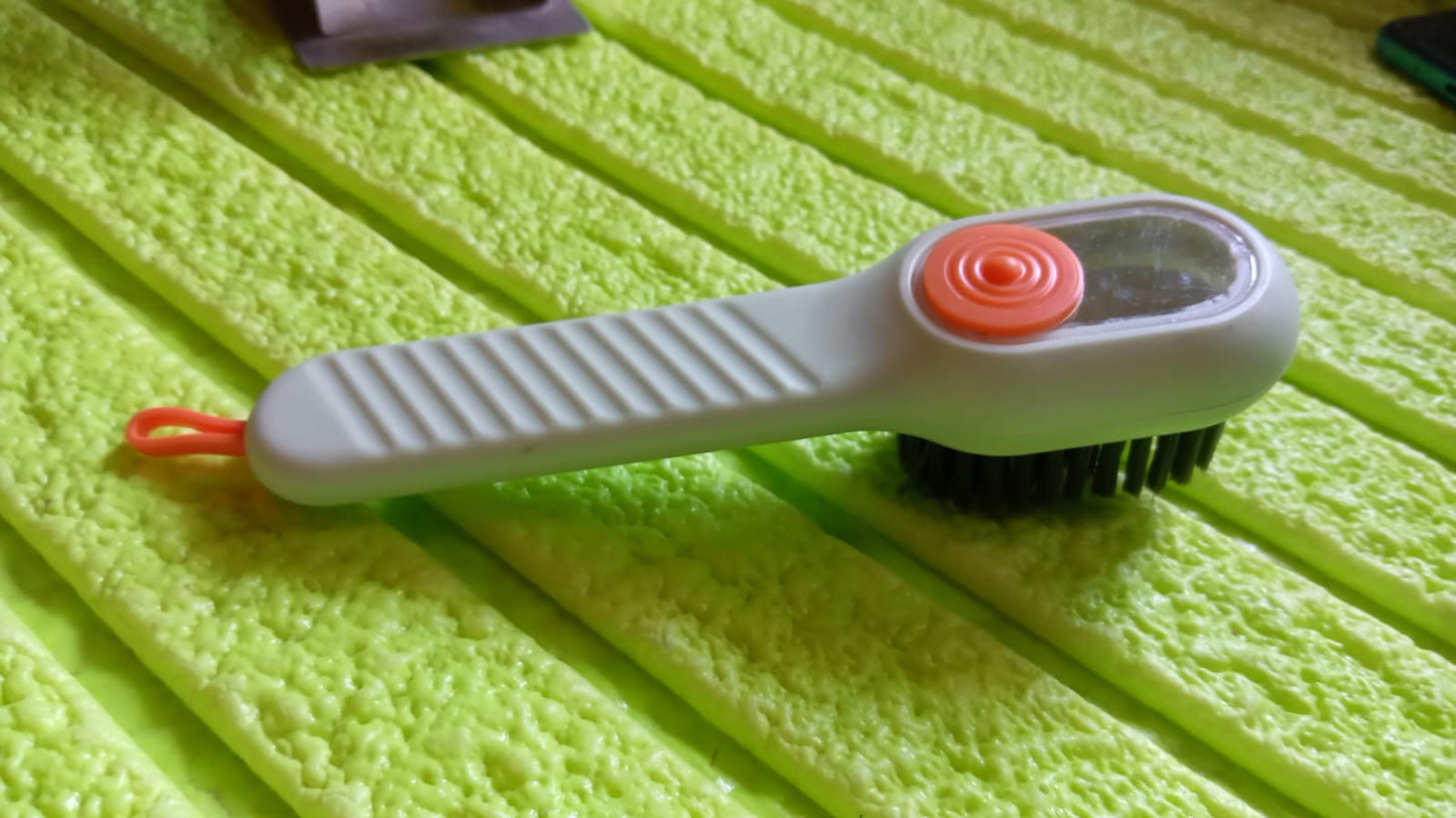 Multifunctional Scrubbing Brush with Liquid / Soap Dispenser, Cleaning Brush with Liquid / Soap Dispenser, Shoe Brush for Cleaning, Cloth Cleaning Brush with Handle Liquid Shoe Brush For Shoe Clothes (1 Pc) - infinityexculsivestore.com