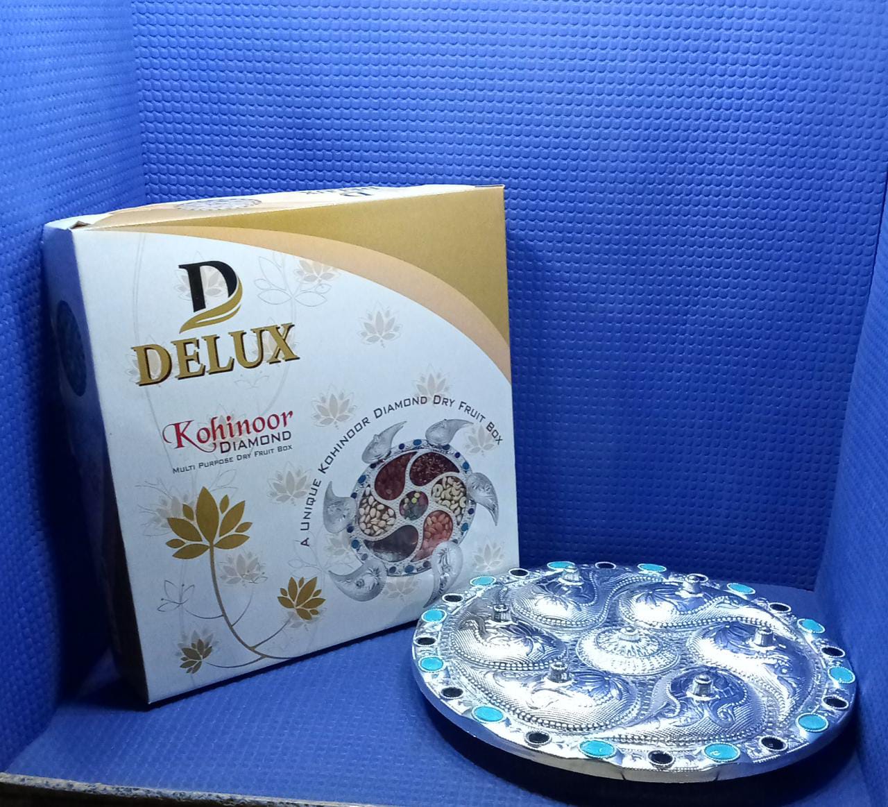 Multipurpose 7 Compartment Dry Fruit Serving Rotating Tray ,Chocolate, Snacks Storage Box, Masala Box - infinityexculsivestore.com