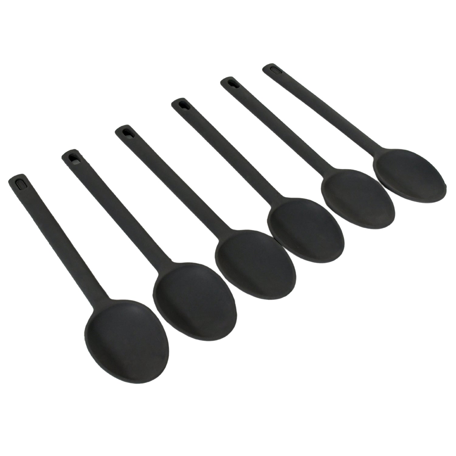 Multipurpose Silicone Spoon, Silicone Basting Spoon Non - Stick Kitchen Utensils Household Heat - Resistant Non Stick Spoons Kitchen Cookware Items For Cooking and Baking (6 Pcs Set) - infinityexculsivestore.com