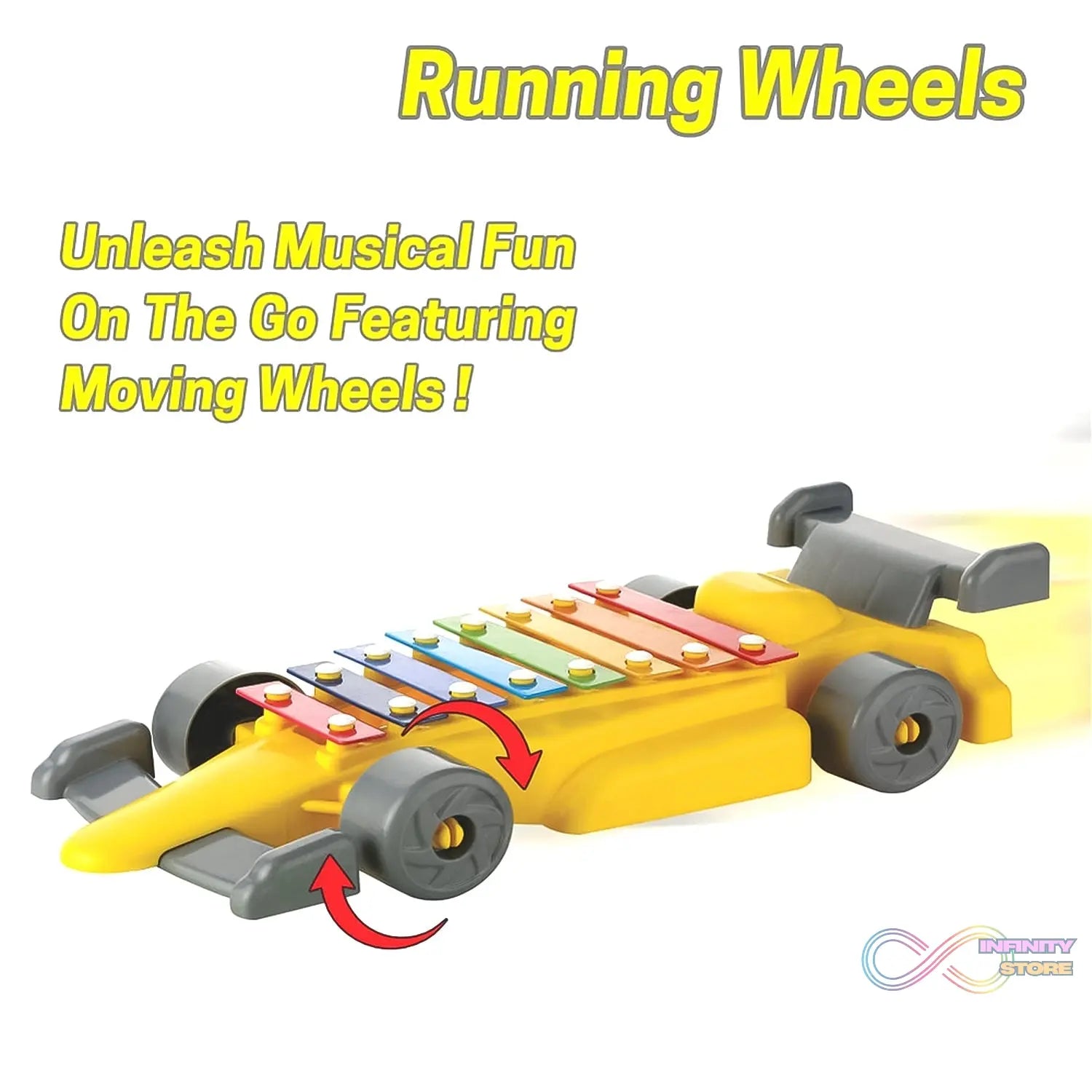 Musical Car Piano Xylophone Toy, Plastic Car Xylophone (1 Set) - infinityexculsivestore.com