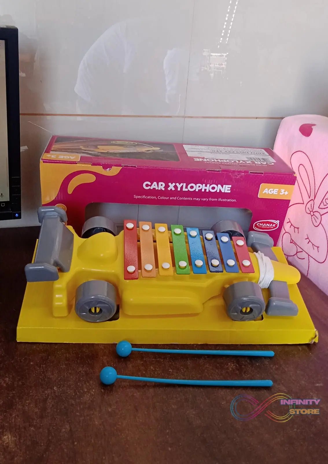Musical Car Piano Xylophone Toy, Plastic Car Xylophone (1 Set) - infinityexculsivestore.com