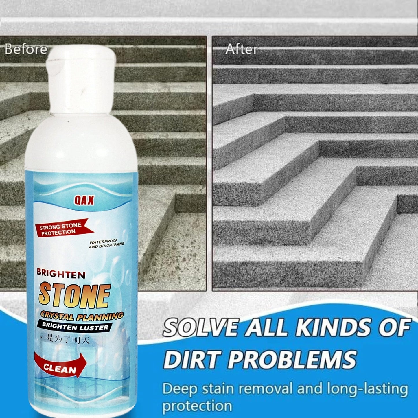 Stone Stain Remover Cleaner, Stone Crystal Plating Agent, Marble Stone Cleaner Polishes, Crystal Plating for Kitchen, Patio, Backyard Marble Cleaner and Polish (75 ML Approx / 1 pc) - infinityexculsivestore.com