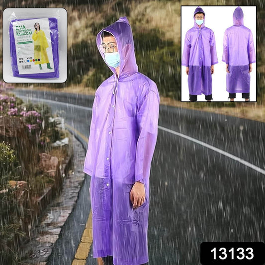 EVA Raincoat Protect Body Arms Legs, Waterproof Reusable Rain Poncho for Women Men Adult Kids Outdoor Traveling Eva Material Raincoat / Rain wear / Rain SuitΒ for Outdoor Accessory (1pc) - infinityexculsivestore.com