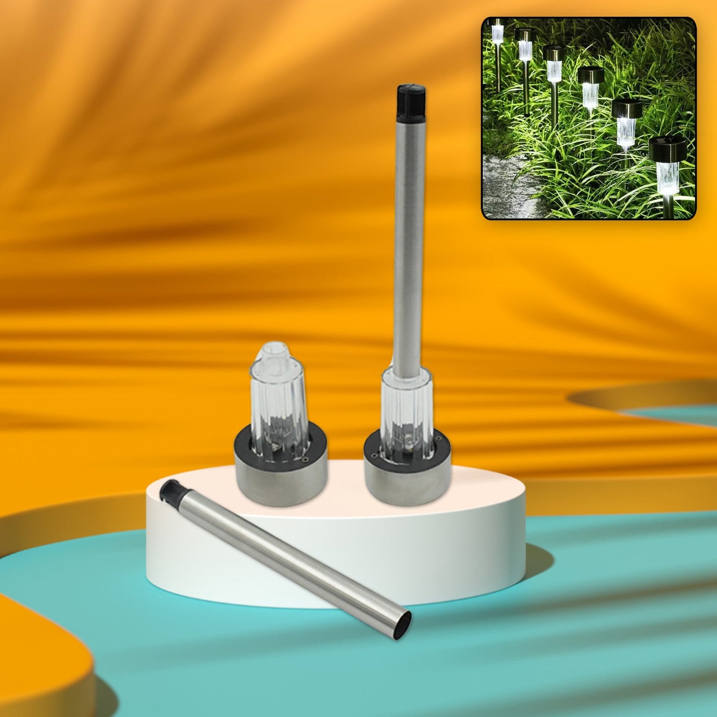 Solar Panel Led Spike Spot Light Landscape Garden Yard Path Lawn Outdors Solar Lamps, Waterproof Outdoor Decorative Landscape Lights for Garden, Patio, Yard, Walkway (2 Pc Set) - infinityexculsivestore.com