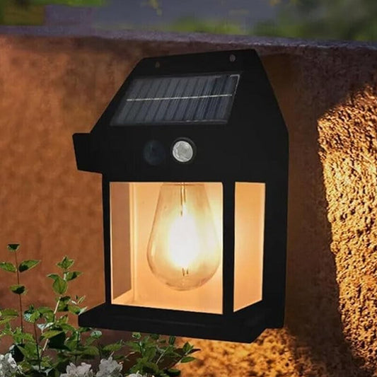Solar Wall Lights / Lamp Outdoor, Wireless Dusk to Dawn Porch Lights Fixture, Solar Wall Lantern with 3 Modes & Motion Sensor, Waterproof Exterior Lighting with Clear Panel (1 Pc ) - infinityexculsivestore.com