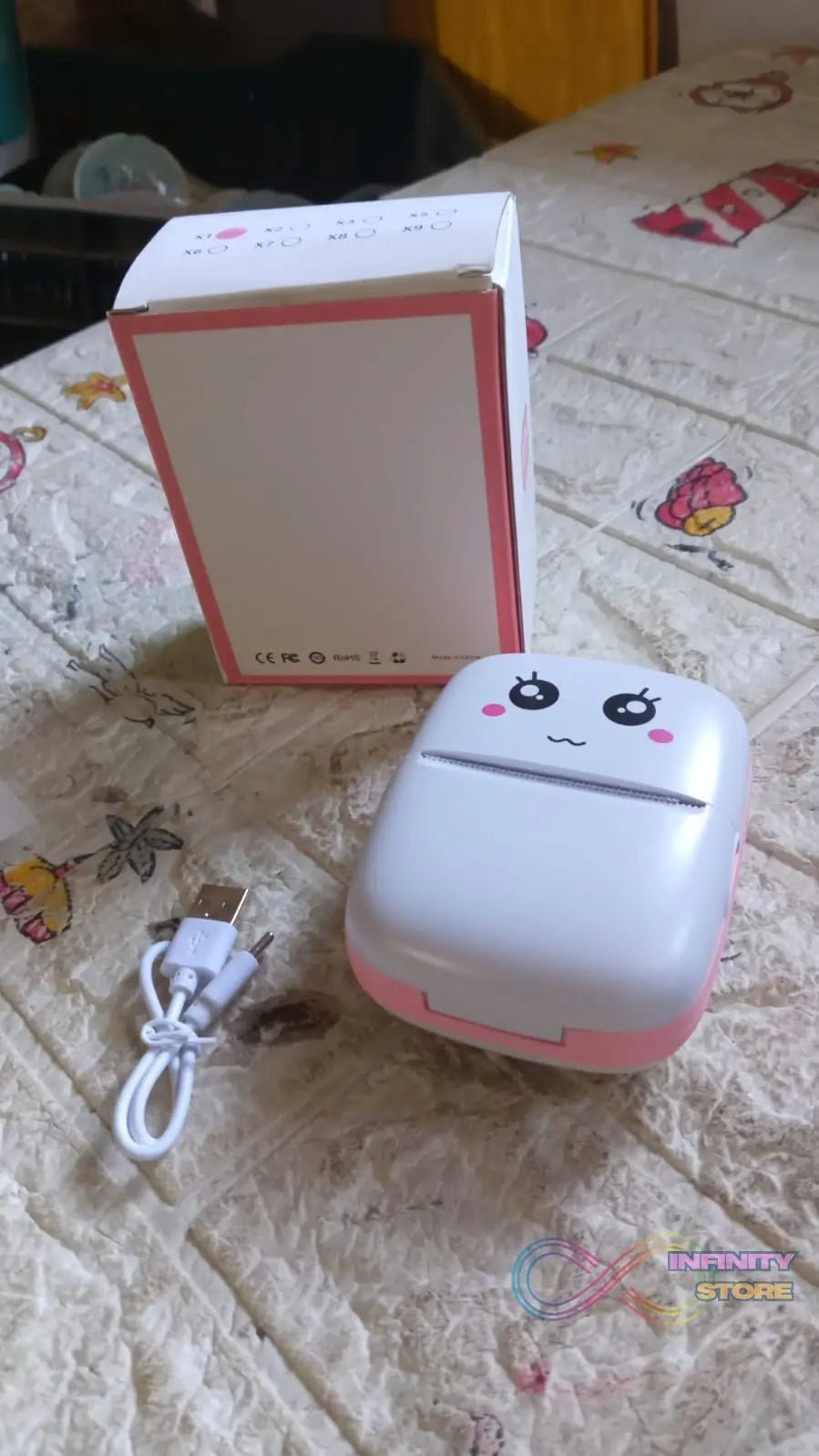 Pocket Mini Printer, Mobile Phone Bluetooth Connection Wireless Mini Thermal Printer with Android or iOS APP for Pictures, Portable Smart Printer,Contains 1 Rolls Thermal Paper, with Fast Paper Output for Photo Image - infinityexculsivestore.com