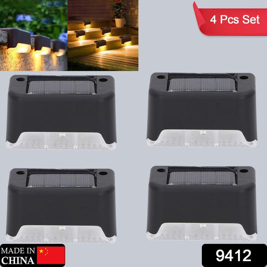 Solar Decorative Lights, Waterproof Durable Garden Atmosphere Lights Stair Lights Railing Lights Step Steps Lights for Outdoor Patio Courtyard Stair Step Fence Patio Stairs,Yard, Garden Pathway ( 4 Pc Set) - infinityexculsivestore.com