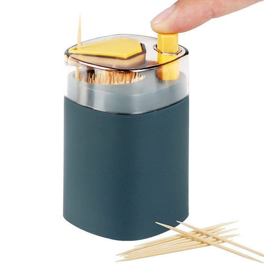 Toothpick Holder Dispenser, Pop - Up Automatic Toothpick Dispenser for Kitchen Restaurant Thickening Toothpicks Container Pocket Novelty, Safe Container Toothpick Storage Box. - infinityexculsivestore.com