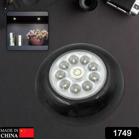 9 LED Touch Light Closet Light Battery Powered Stick-on Anywhere Puck Lights with New Strong Adhesive for Cabinet, Stair, Bedroom, Kitchen Night Light Stick Tap Night ( Battery Not Included / 1 Pc ) - infinityexculsivestore.com