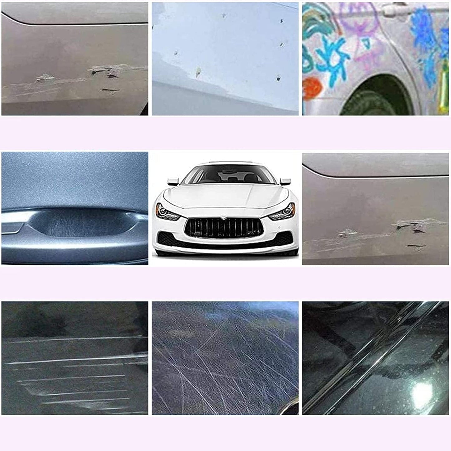 Nano Magic Car Scratch Remover Cloth, Multipurpose Scratch Repair Cloth, Cloth for Car Paint Scratch Repair, Easy to Repair Slight Scratches on the Surface Polishing Repeatable Use for All Kinds of Car (45 ML Repair Solution, 2 Gloves, 2 nano Cloth) - infinityexculsivestore.com