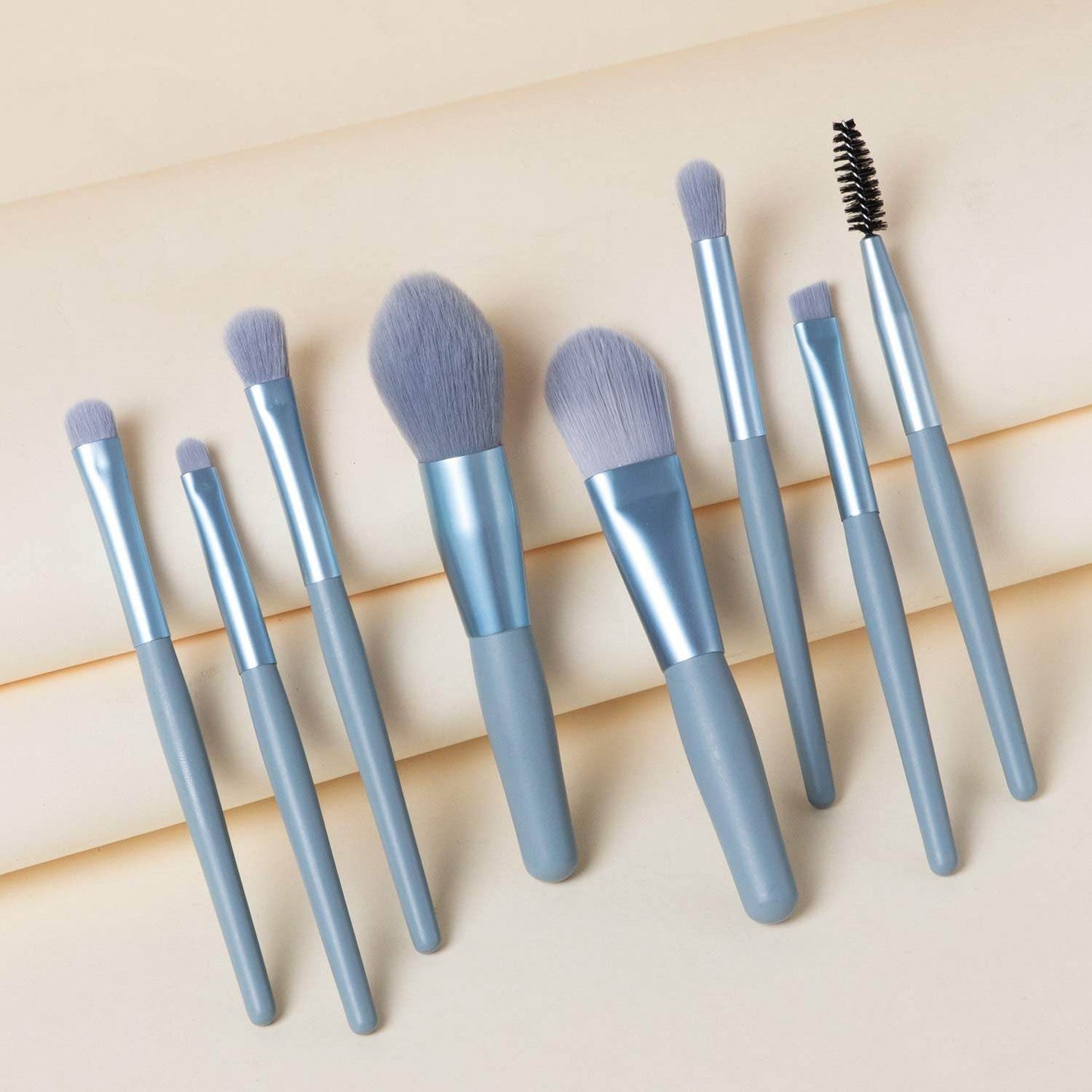 8 PCS Mini Makeup Brush Set with Case, Portable Foundation Brush Kit Travel, Premium Synthetic Bristles Cosmetic Brush Set for Powder Blending Blush Eyeshadow Lipstick (Mix Color 8 Pcs Set) - infinityexculsivestore.com
