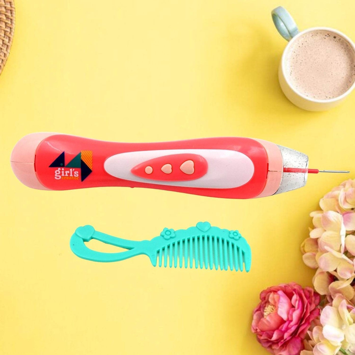 Hair Styling Clasp Clips Twisting Stringing Beads Kit for Girls, Portable Hair Braider Machine,Hairstyle Braid Kit DIY Hair Styling Tool with Comb, Rubber, Button Beads and Beads (85 Pcs Set) - infinityexculsivestore.com