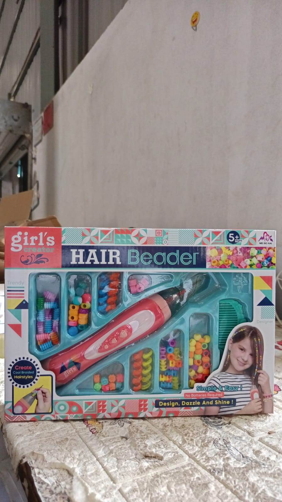 Hair Styling Clasp Clips Twisting Stringing Beads Kit for Girls, Portable Hair Braider Machine,Hairstyle Braid Kit DIY Hair Styling Tool with Comb, Rubber, Button Beads and Beads (85 Pcs Set) - infinityexculsivestore.com