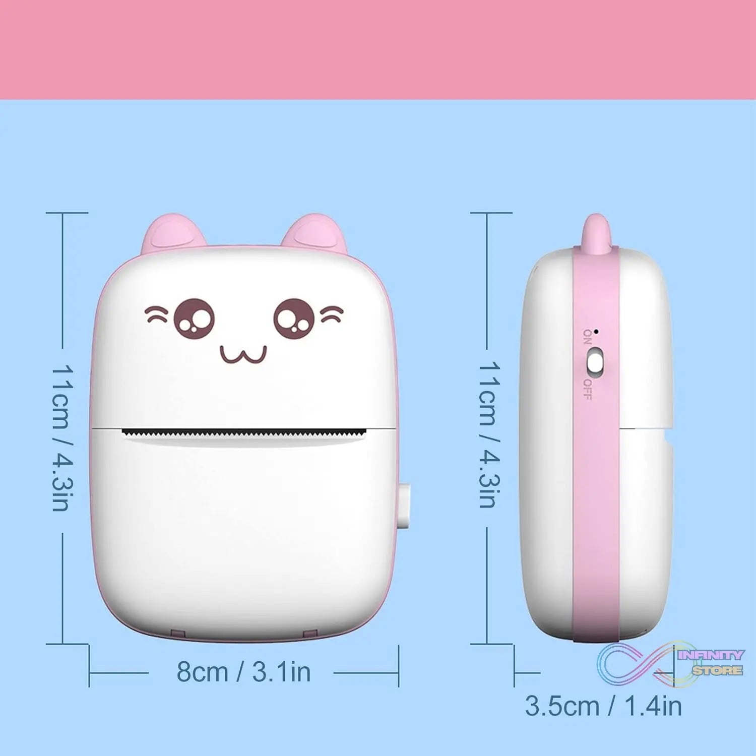 Pocket Mini Printer, Mobile Phone Bluetooth Connection Wireless Mini Thermal Printer with Android or iOS APP for Pictures, Portable Smart Printer,Contains 1 Rolls Thermal Paper, with Fast Paper Output for Photo Image - infinityexculsivestore.com