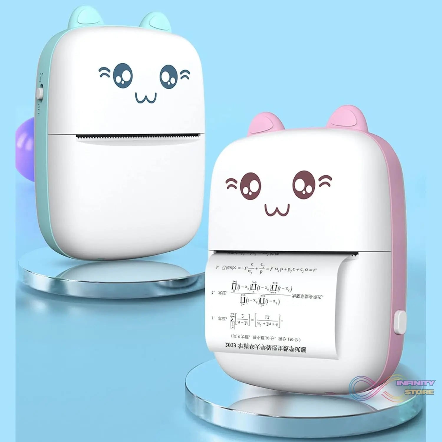 Pocket Mini Printer, Mobile Phone Bluetooth Connection Wireless Mini Thermal Printer with Android or iOS APP for Pictures, Portable Smart Printer,Contains 1 Rolls Thermal Paper, with Fast Paper Output for Photo Image - infinityexculsivestore.com