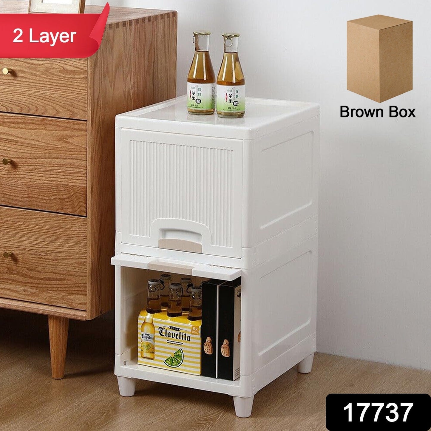 Multipurpose Storage Cabinet, Storage Solutions plastic drawers || Multi Layer Wardrobe Storage Drawers || Foldable Multipurpose Drawer Units For Kitchen, Bathroom, Bedroom, Cloth (2 Layer) - infinityexculsivestore.com