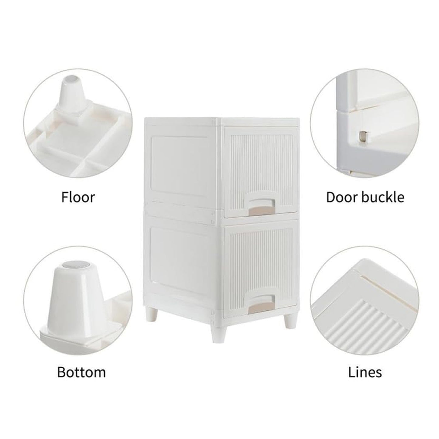 Multipurpose Storage Cabinet, Storage Solutions plastic drawers || Multi Layer Wardrobe Storage Drawers || Foldable Multipurpose Drawer Units For Kitchen, Bathroom, Bedroom, Cloth (2 Layer) - infinityexculsivestore.com