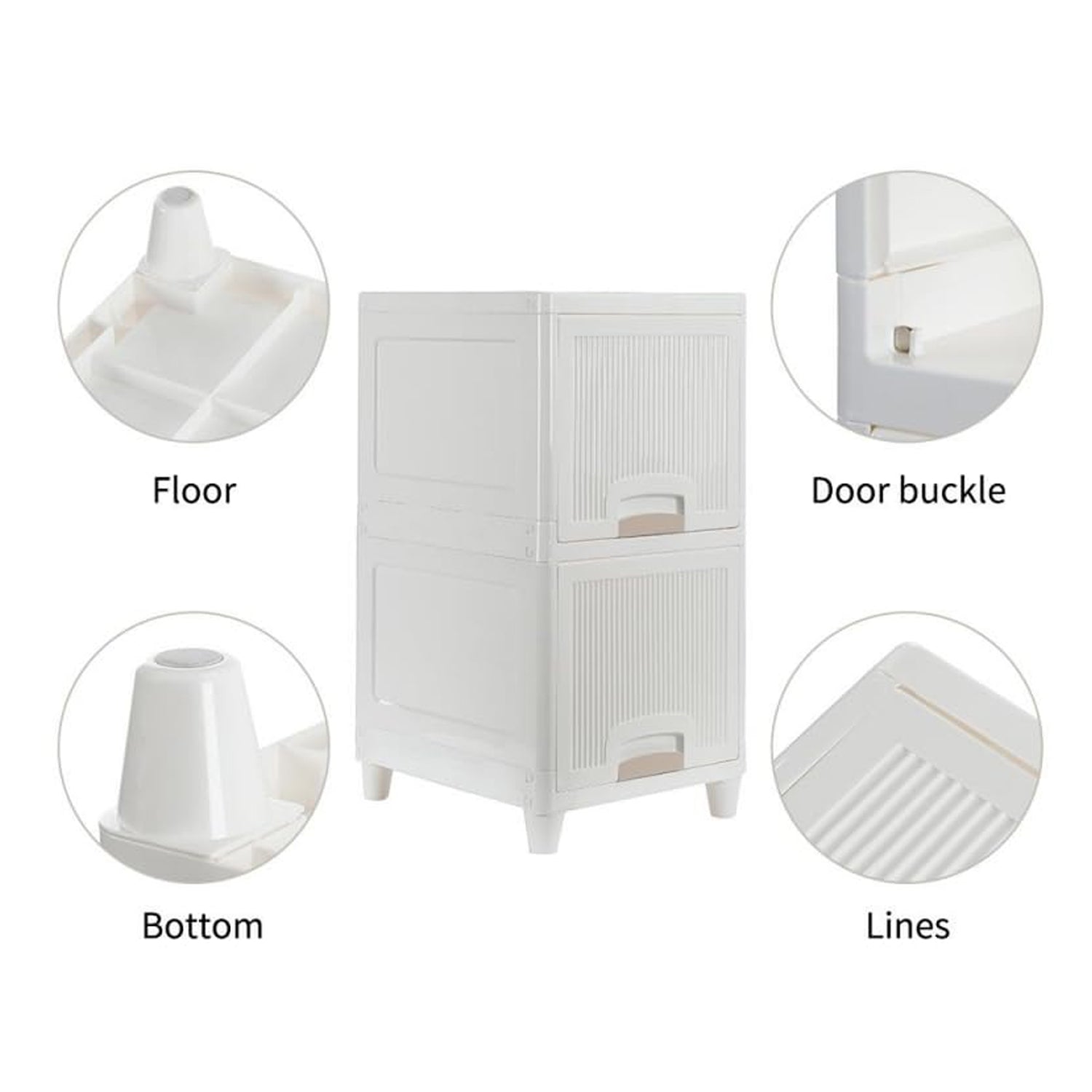 Multipurpose Storage Cabinet, Storage Solutions plastic drawers || Multi Layer Wardrobe Storage Drawers || Foldable Multipurpose Drawer Units For Kitchen, Bathroom, Bedroom, Cloth (2 Layer) - infinityexculsivestore.com