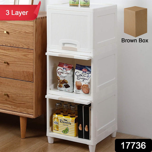 Multipurpose Storage Cabinet, Storage Solutions plastic drawers || Multi Layer Wardrobe Storage Drawers || Foldable Multipurpose Drawer Units For Kitchen, Bathroom, Bedroom, Cloth (3 Layer) - infinityexculsivestore.com