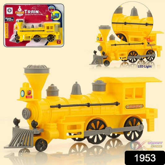 Pull and Go Train with Light Plastic String Pull Back Train (1 Pc / Mix Color) - infinityexculsivestore.com
