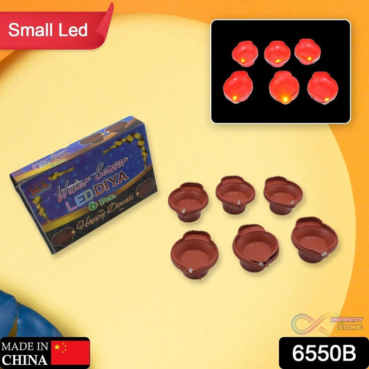 Water Sensor Diyas for Diwali Decoration | Diyas for Home Decoration| Diwali Decoration Items for Home Decor Diyas | Diwali LED Diyas Candle with Water Sensing Technology E - Diya (6Pc Set) - infinityexculsivestore.com