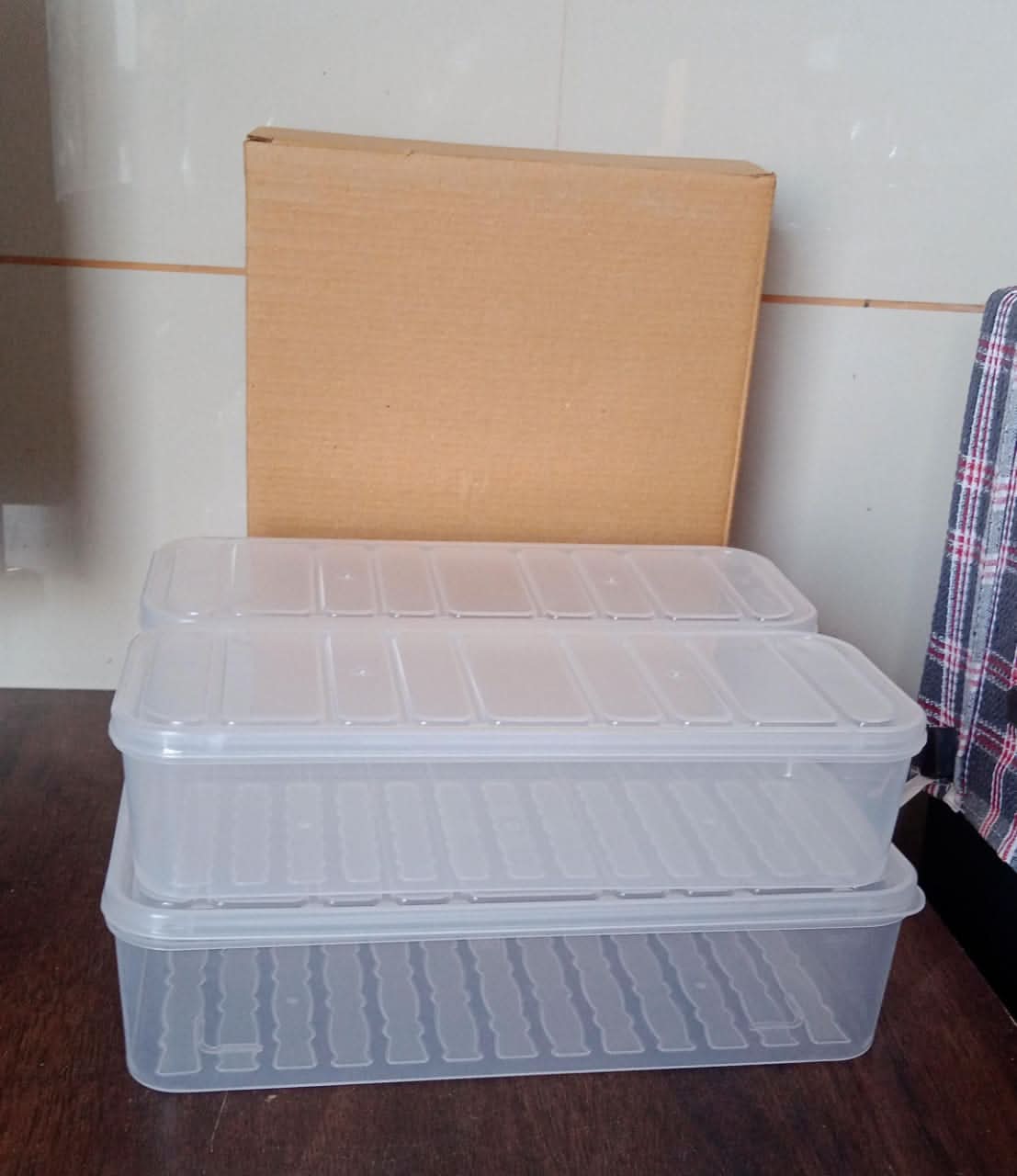 Plastic Food Storage Container for Fridge, fridge storage boxes with Lid Stackable Fridge Storage Containers freeze organizer items and storage, vegetable storage box for fridge, (3 Pcs set) - infinityexculsivestore.com