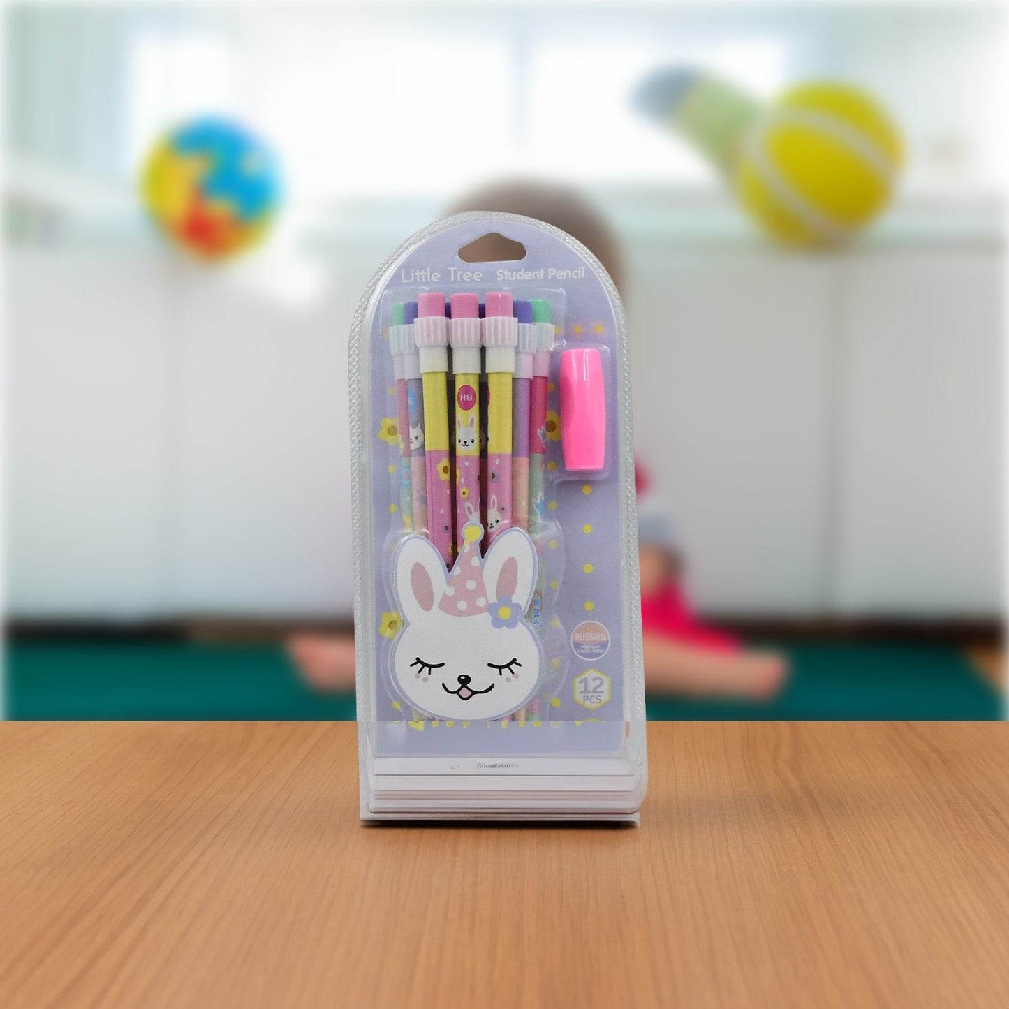 Cute Rabbit Bear Drawing Graphite Writing Pencil Set with Pencil Sharpener & Eraser, Pencil and Eraser Set with Eraser for Kids, for Girls, Fancy School Stationary, Birthday Party Return Gift (14 Pc Set) - infinityexculsivestore.com