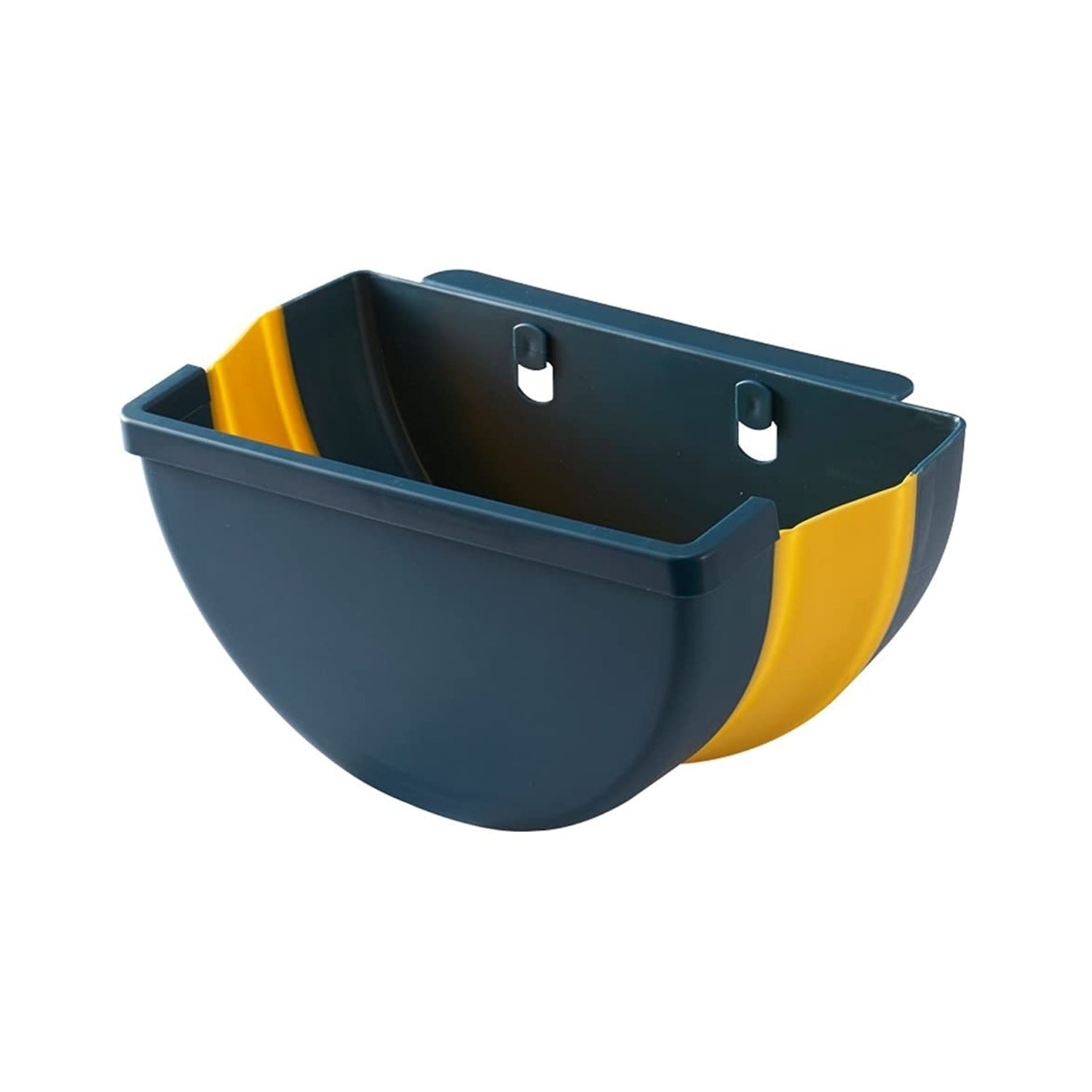 Wall Mounted Hanging Trash Can With Adhesive Hook, Garbage Bin for Kitchen Cabinet Door, Small Collapsible Foldable Waste Bins, Hanging Trash Holder for Bathroom Bedroom Office Car, Portable (1 Pc) - infinityexculsivestore.com