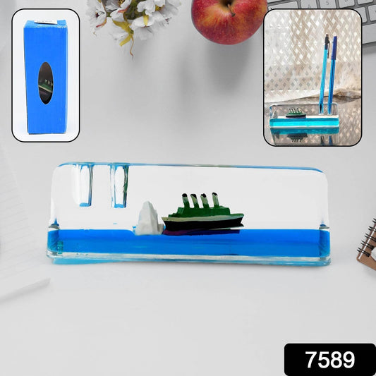 Car Interior Dashboard Decoration Floating Water Cruiser Ship Iceberg Ornament Car Interior Decoration for Birthday Gifts, Home Decor Suitable for Home Show Car Decoration, Gifts, Desk or Paperweight - infinityexculsivestore.com