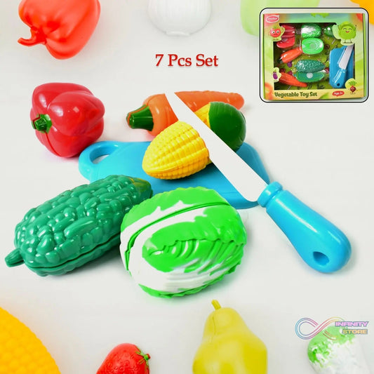 Realistic slice - able fruits and vegetables cut in 2 part play toy set - infinityexculsivestore.com
