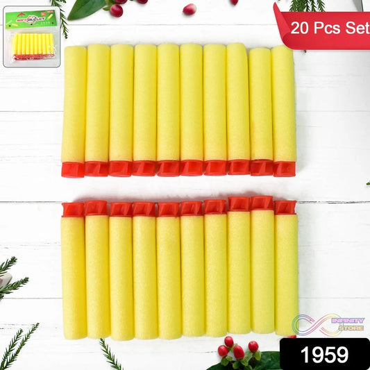 Refill Bullet Darts Soft Round Head Blasters Kids Toy for Gun (20 Pcs Set) - infinityexculsivestore.com