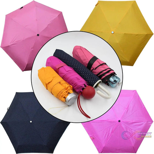 Umbrella Summer Sun and Rain ProtectionΒ Foldable Cute Umbrella || UV Protection Rain Sun Umbrella || Travel Accessories || Umbrella for Children, Girls, and Boys (1 Pc / Mix Color / Design)Β  - infinityexculsivestore.com