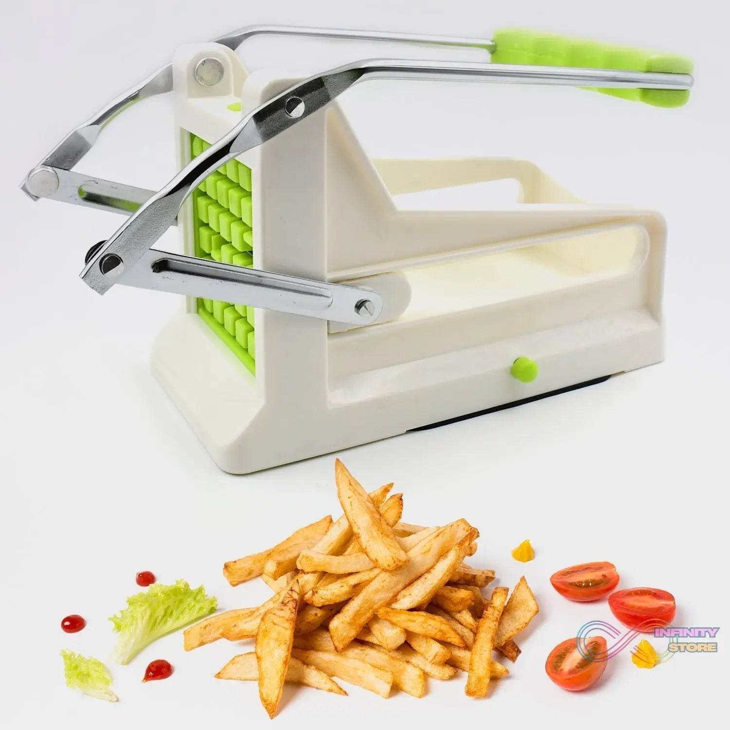 French Fry Cutter, Great with Vegetables, Potato Fries Cutter Professional Vegetable Cutter Stainless Steel Cutter Potato, Onions, Carrots, Cucumbers, Fruits Potato Cutter (1 pc) - infinityexculsivestore.com