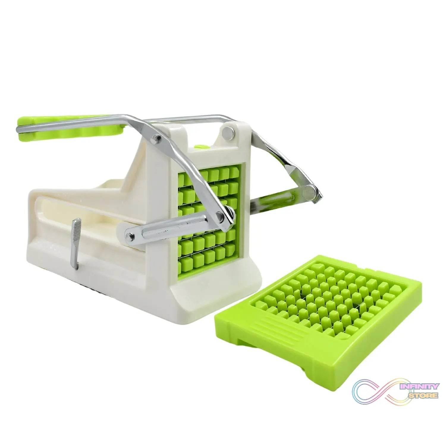 French Fry Cutter, Great with Vegetables, Potato Fries Cutter Professional Vegetable Cutter Stainless Steel Cutter Potato, Onions, Carrots, Cucumbers, Fruits Potato Cutter (1 pc) - infinityexculsivestore.com