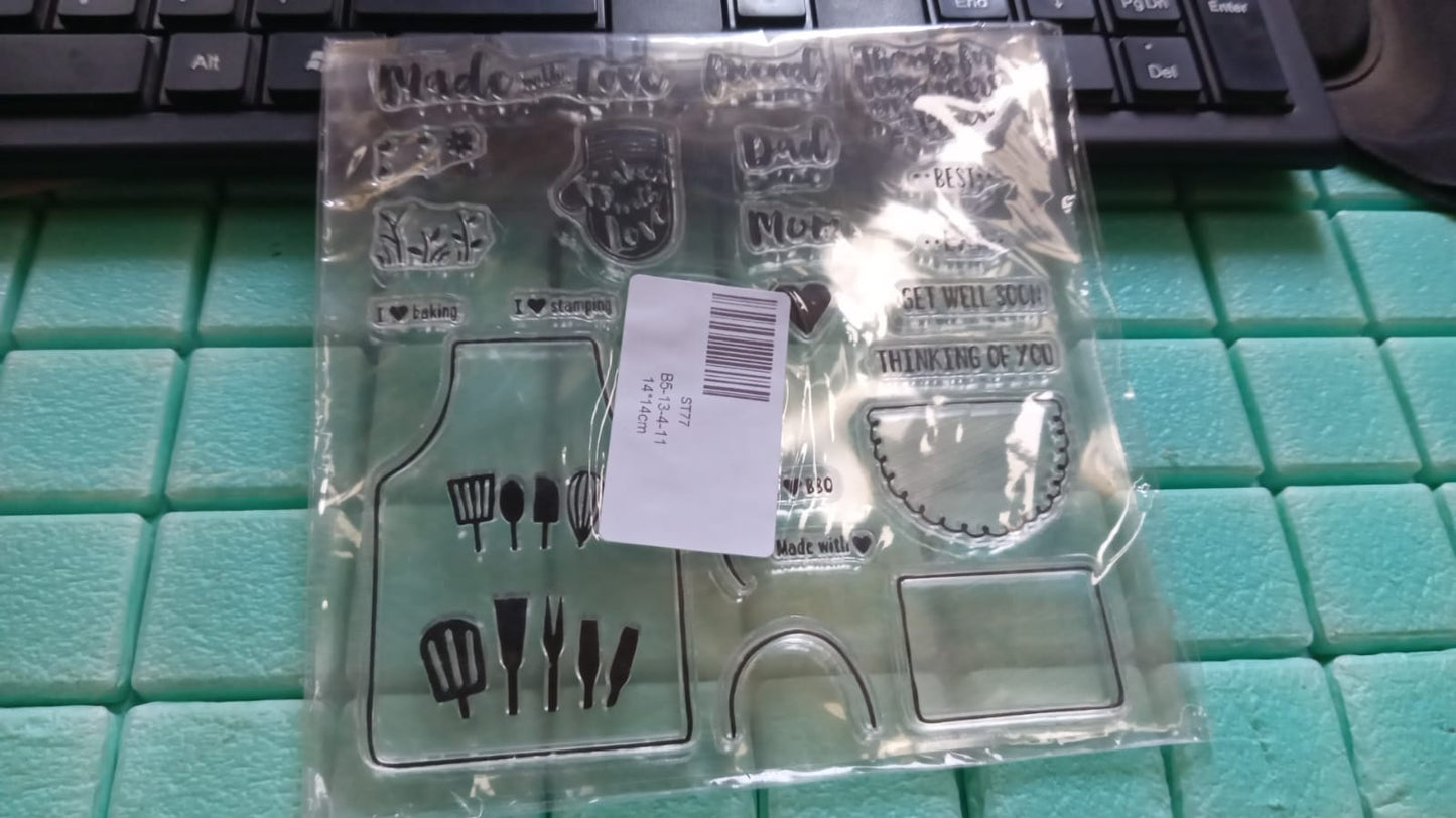 Reusable Rubber Stamp, TPR Stamp DIY Accessories Good Stamping Effect DIY Transparent Stamp Stick Repeatedly for Envelope for Diary for Invitation Letter Photo Album Decoration for Paper Crafts (Mix Design / 1 Set) - infinityexculsivestore.com