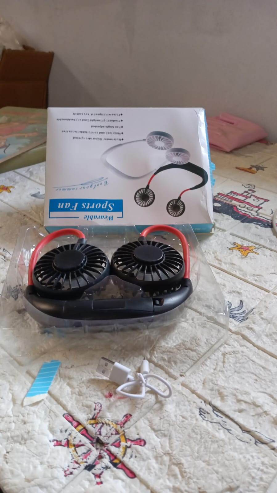 Hand Free Personal Fan - Portable USB Battery Rechargeable With Battery Comaprtment Mini Fan - Headphone Design Wearable Neckband Fan Necklance Fan Cooler Fan for Home, Sport, Camping, Beach, Travel, Office (Battery Not Included) - infinityexculsivestore.com