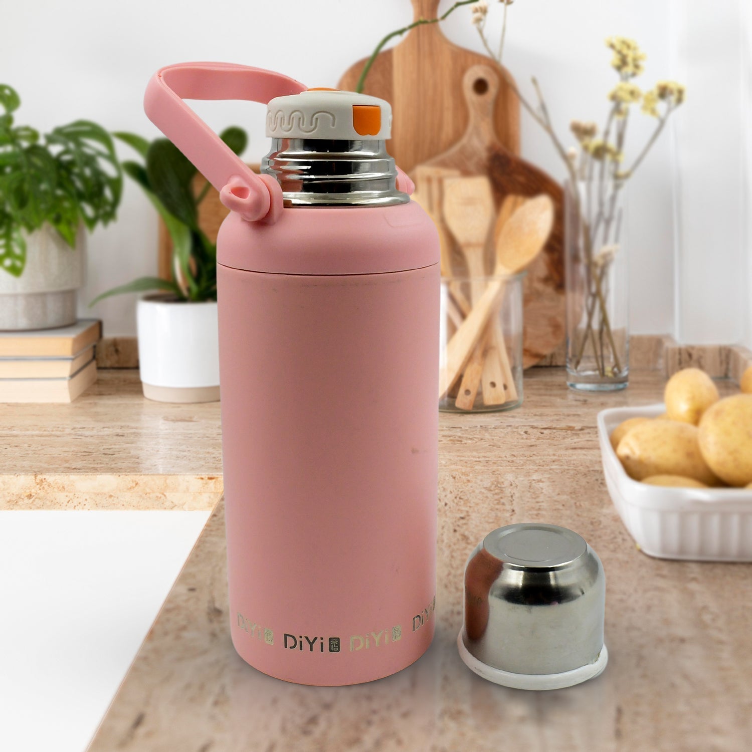 Stainless Steel tumblers 316 Stainless Steel, Vacuum Insulated Cup / Bottle, Portable Travel Kettle / Water Bottle with Handle, Outdoor Large Capacity Sports Kettle Cups / Bottle (1300 ML) - infinityexculsivestore.com