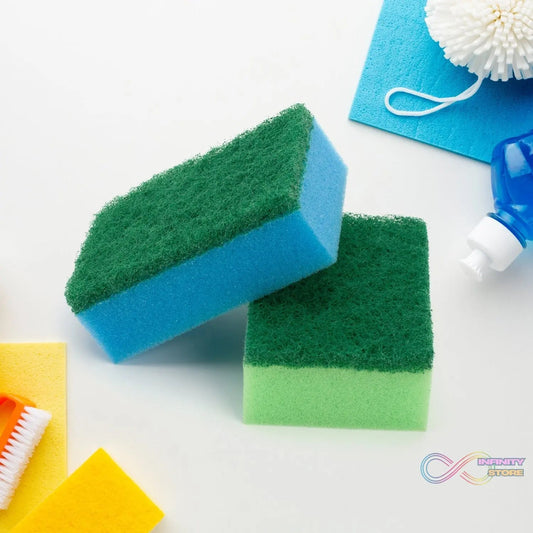 Multi - Purpose Medium 2 In 1 Color Scratch Scrub Sponges, Sponge, Wear Resistance, Dish Washing Tool, High Friction Resistance Furniture for Refrigerator Sofa for Kitchen, Household (1 Pc) - infinityexculsivestore.com