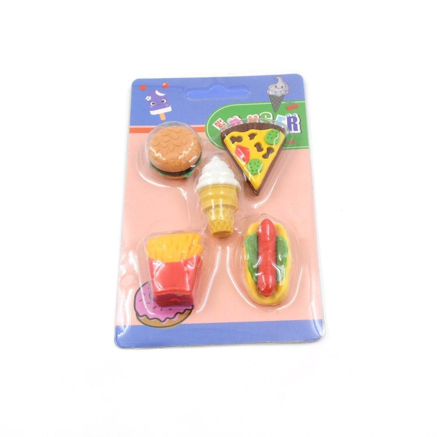 3D Food Fancy & Stylish Colorful Erasers, Mini Eraser Creative Cute Novelty Eraser for Children Different Designs Eraser Set for Return Gift, Birthday Party, School Prize (1 Set / Mix Design & Color) - infinityexculsivestore.com