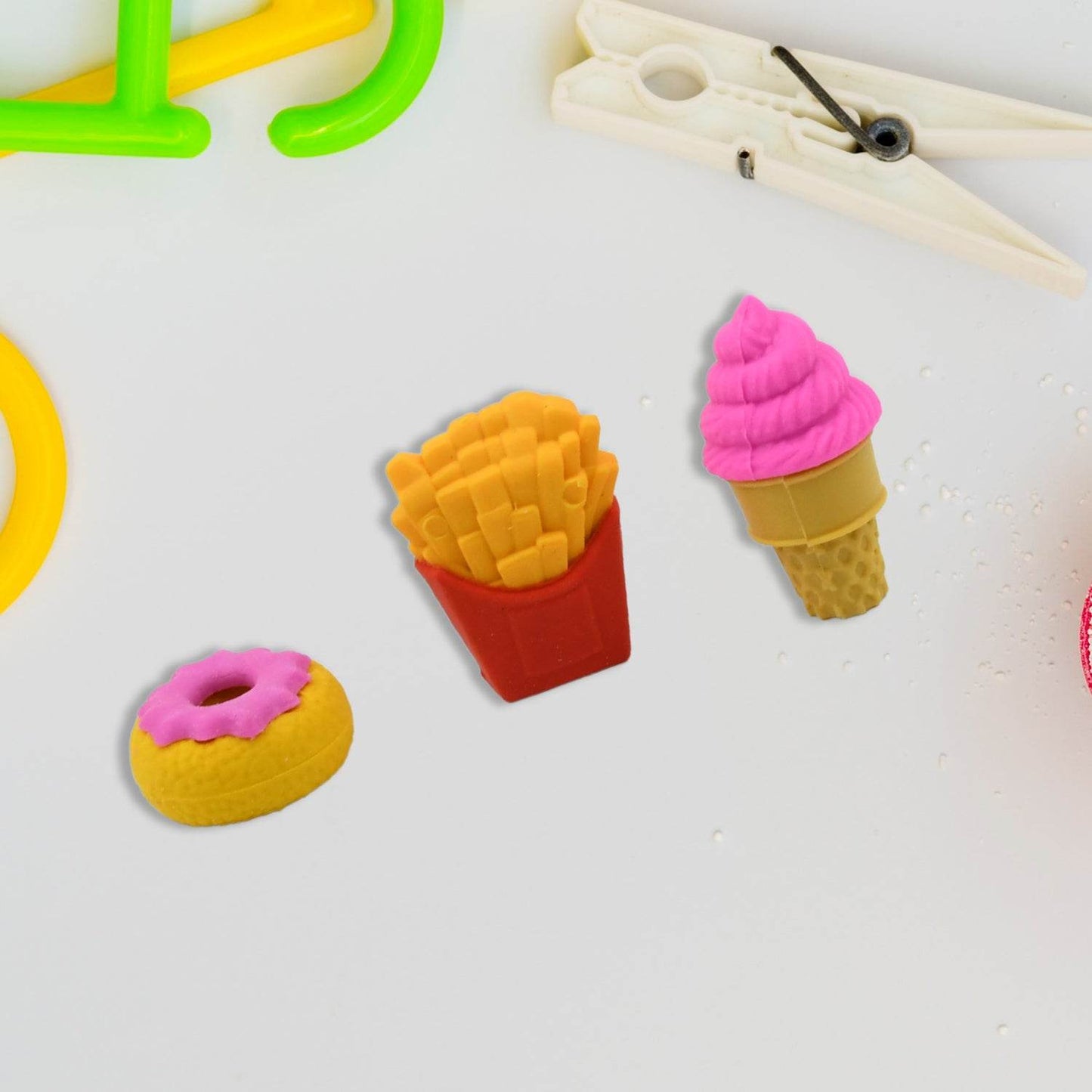 3D Food Fancy & Stylish Colorful Erasers, Mini Eraser Creative Cute Novelty Eraser for Children Different Designs Eraser Set for Return Gift, Birthday Party, School Prize (1 Set / Mix Design & Color) - infinityexculsivestore.com