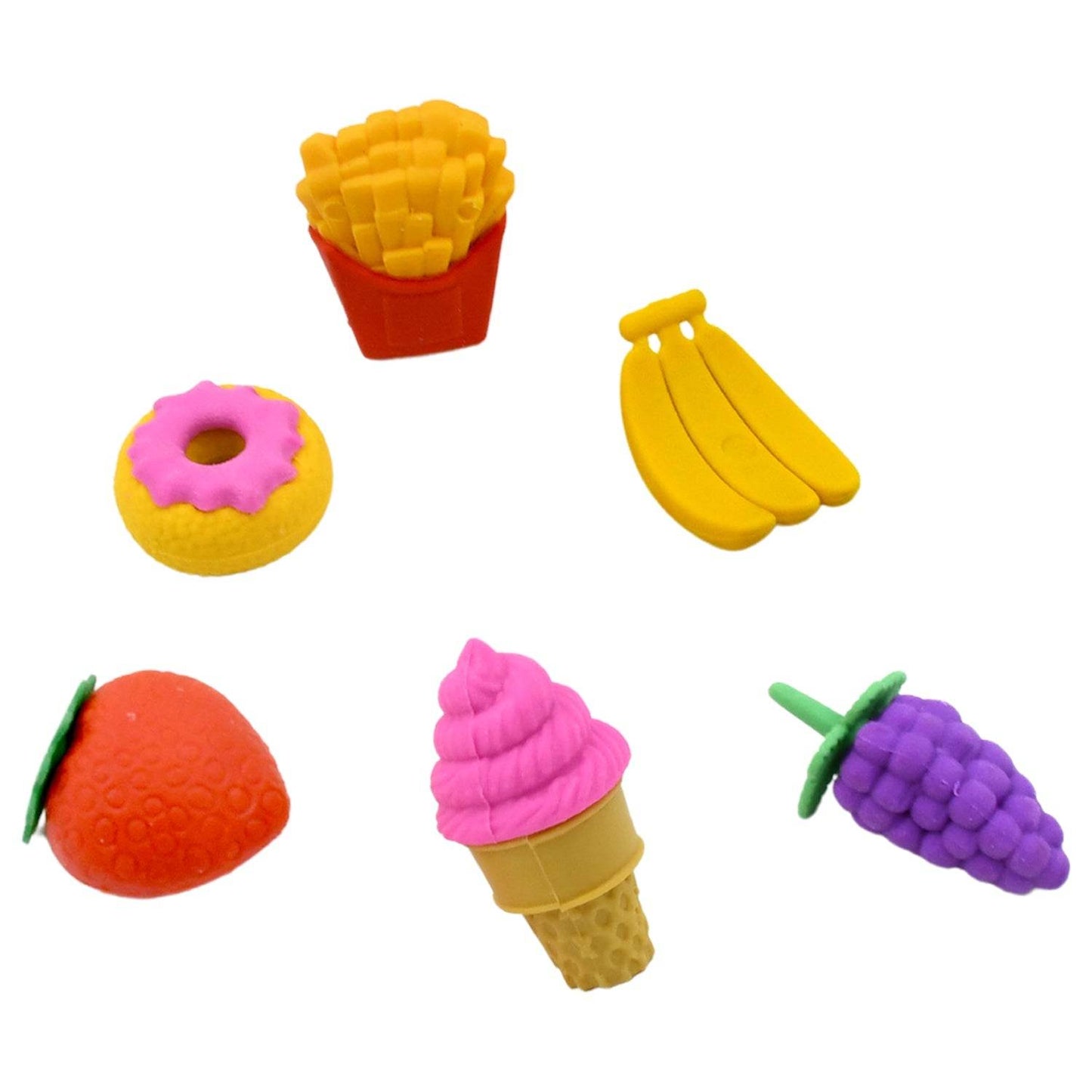 3D Food Fancy & Stylish Colorful Erasers, Mini Eraser Creative Cute Novelty Eraser for Children Different Designs Eraser Set for Return Gift, Birthday Party, School Prize (1 Set / Mix Design & Color) - infinityexculsivestore.com