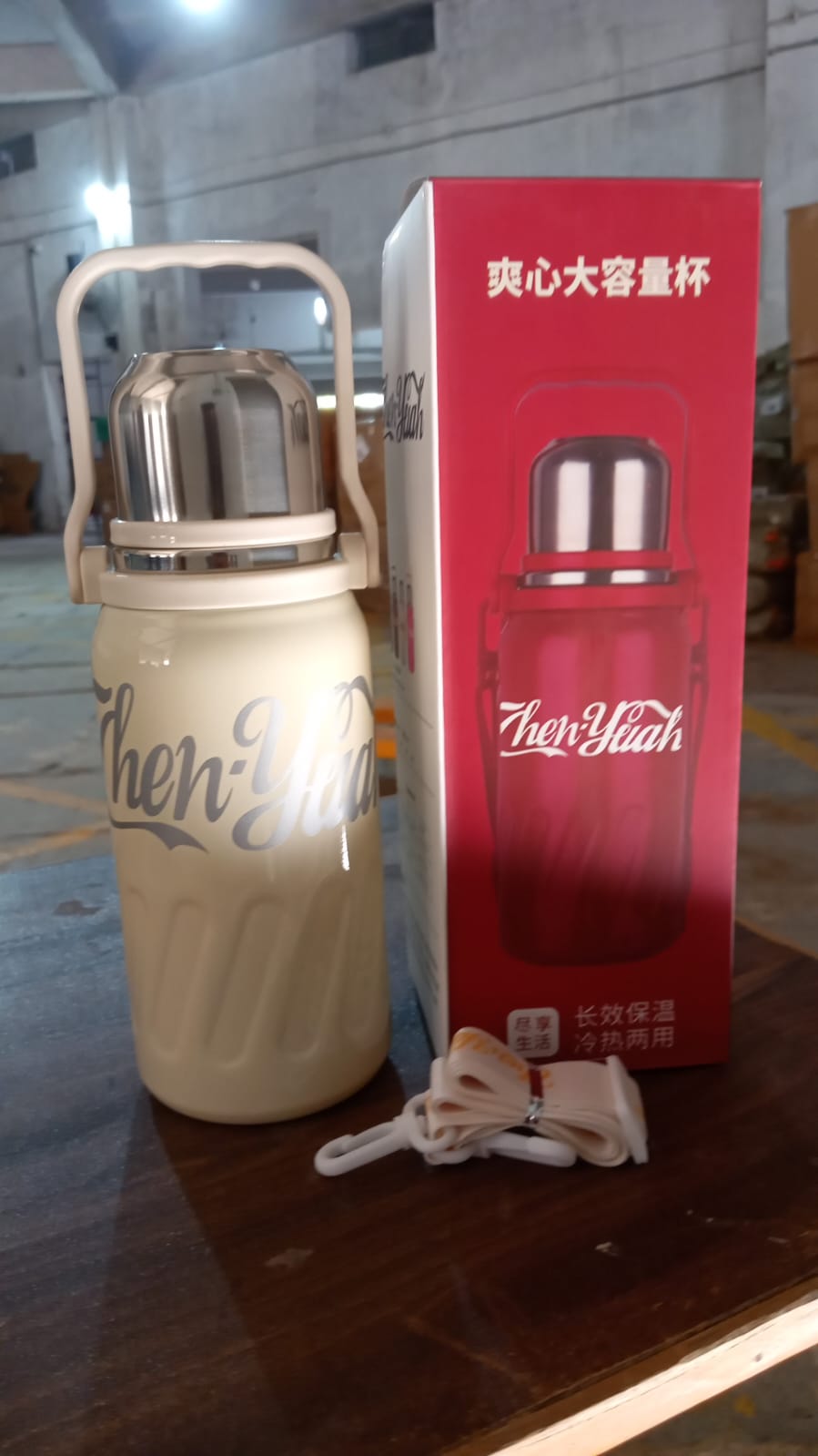 Stainless Steel Vacuum Insulated Water Bottle | Leak Proof Flask for Tea Coffee | Reusable Water Bottle with Hanging Strap | Bottle for Hot & Cold Drinks Wide Mouth Water Flask 1200 ML - infinityexculsivestore.com