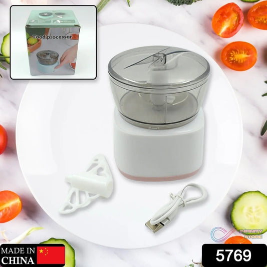 Portable Mini Food Processor Chopper Electric Veggie Chopper 3 Blades With Charching Cable Type C, Vegetable Chopper, Garlic Chopper Food Grinder for Chopping Ginger, Pepper Chili, Onion, Fruit, Meat - infinityexculsivestore.com